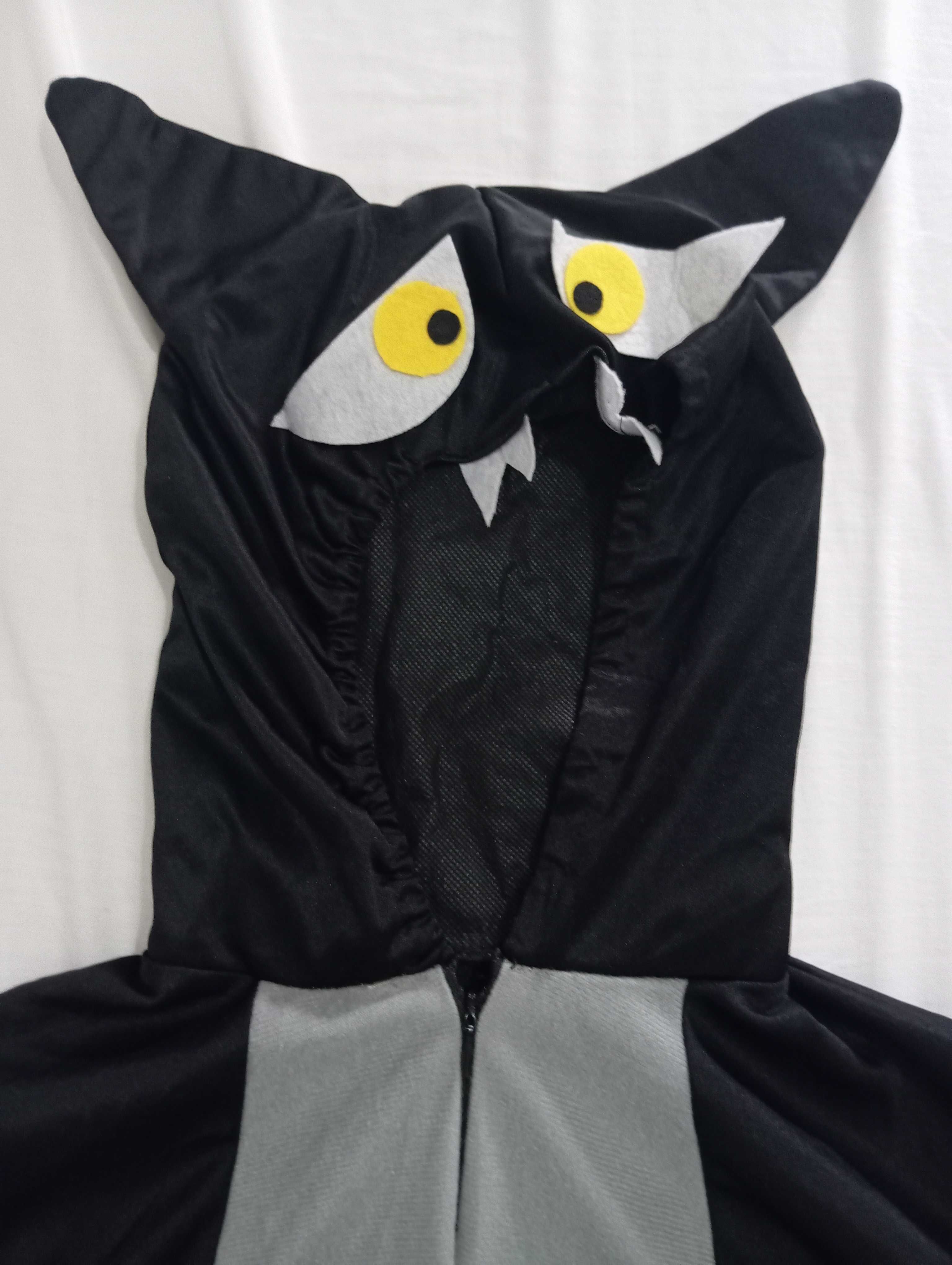 Fato disfarce Morcego para Carnaval e Halloween, 8-10 anos