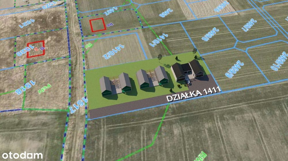 Działka 3000m2, widok na góry, projekt i pozwolenie na budowę 6 domów