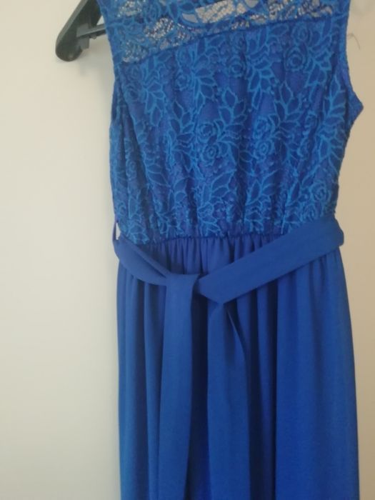 Vestido longo de cerimónia com cinto tamanho 38/40