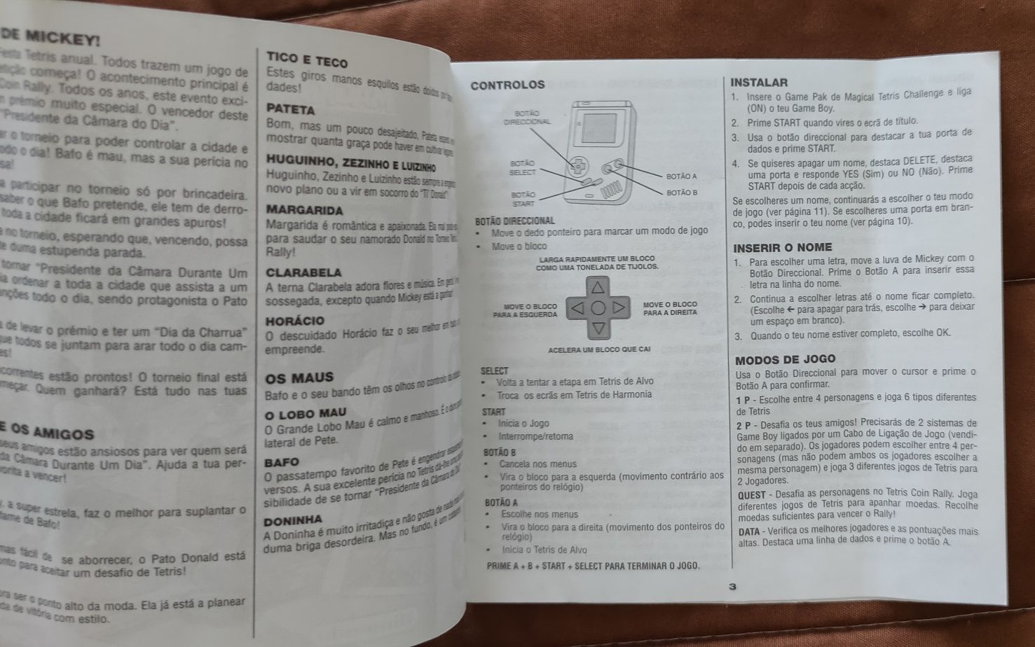 Manual Instruções Português "Magical Tetris Challenge" Semi NOVO