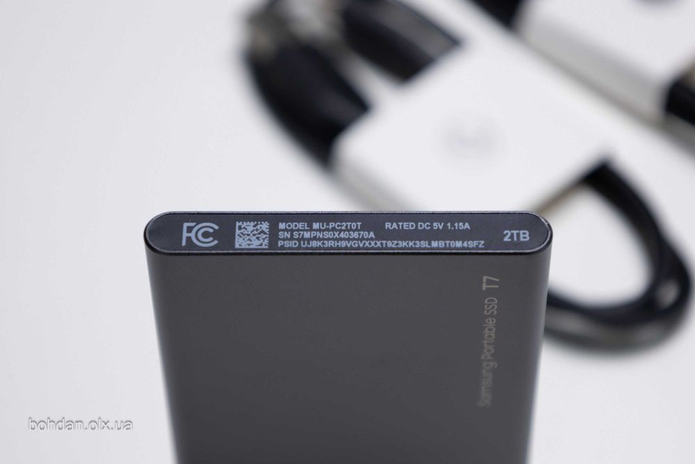 Samsung Portable SSD T7 2TB Titan Gray USB Type-C (MU-PC2T0T)