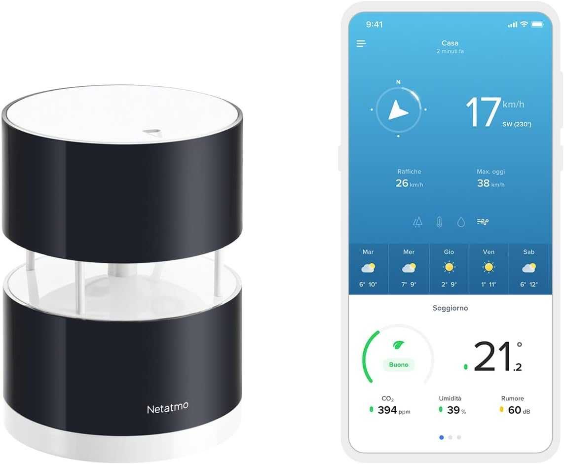 метеостанція Бездротовий анемометр Netatmo датчик швидкості NWA01-WW
