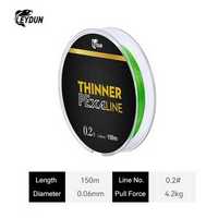 plecionka THINNER 4X 150 m 0,06 mm  zielona fluo na okonia