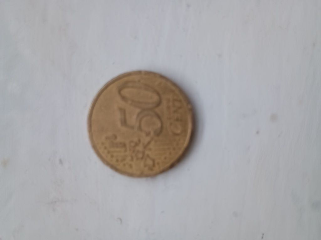 Moneta 50 euro cent 2002 defekt błąd