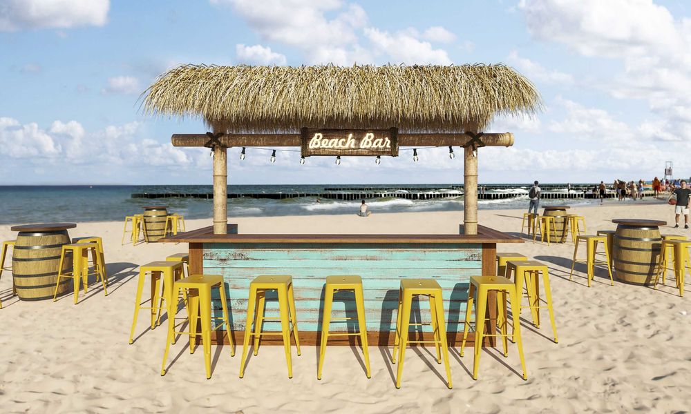 Wynajem, rental, budowa Beach Baru, strefy chill out, meble eventowe