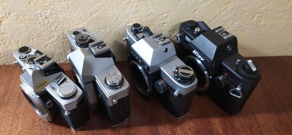 Фотоаппараты Olympus OM-1 n,Praktica L, Киев 19,Киев 19м, ,  рабочие