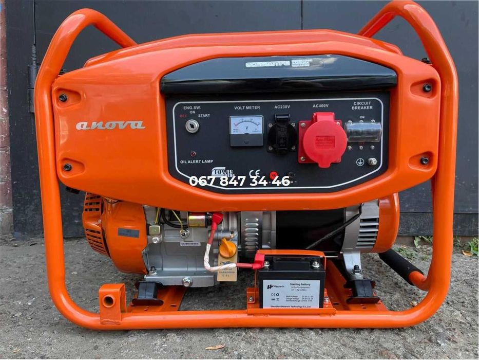 Генератор Anova GC 5500 TFE 5,5 КВт Бензин однофазний Великий Вибір!