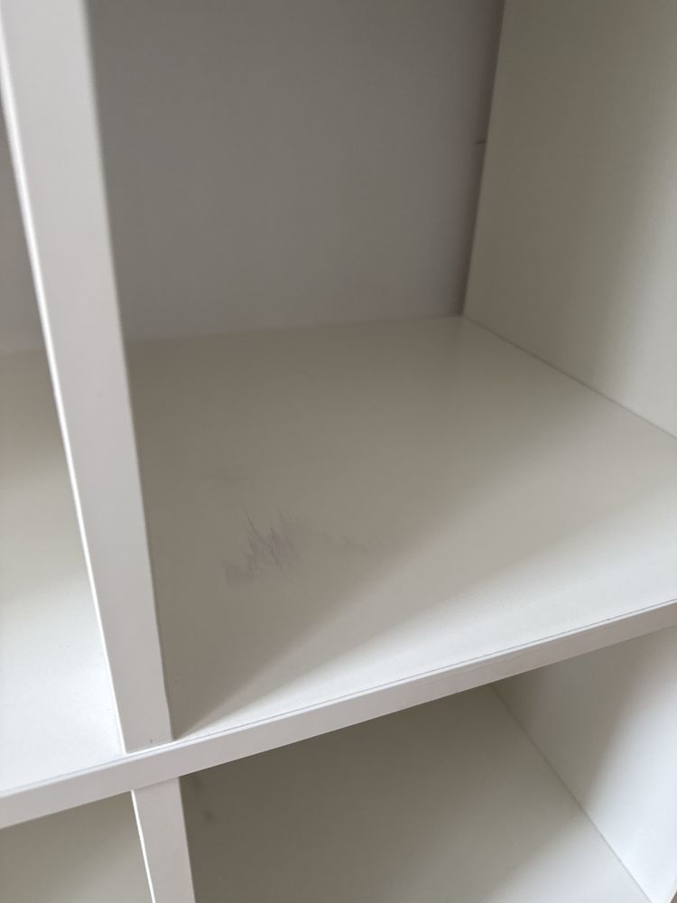 Regał KALLAX + pudełka DRÖNA x4 + Wieszak na ubrania MULIG IKEA razem