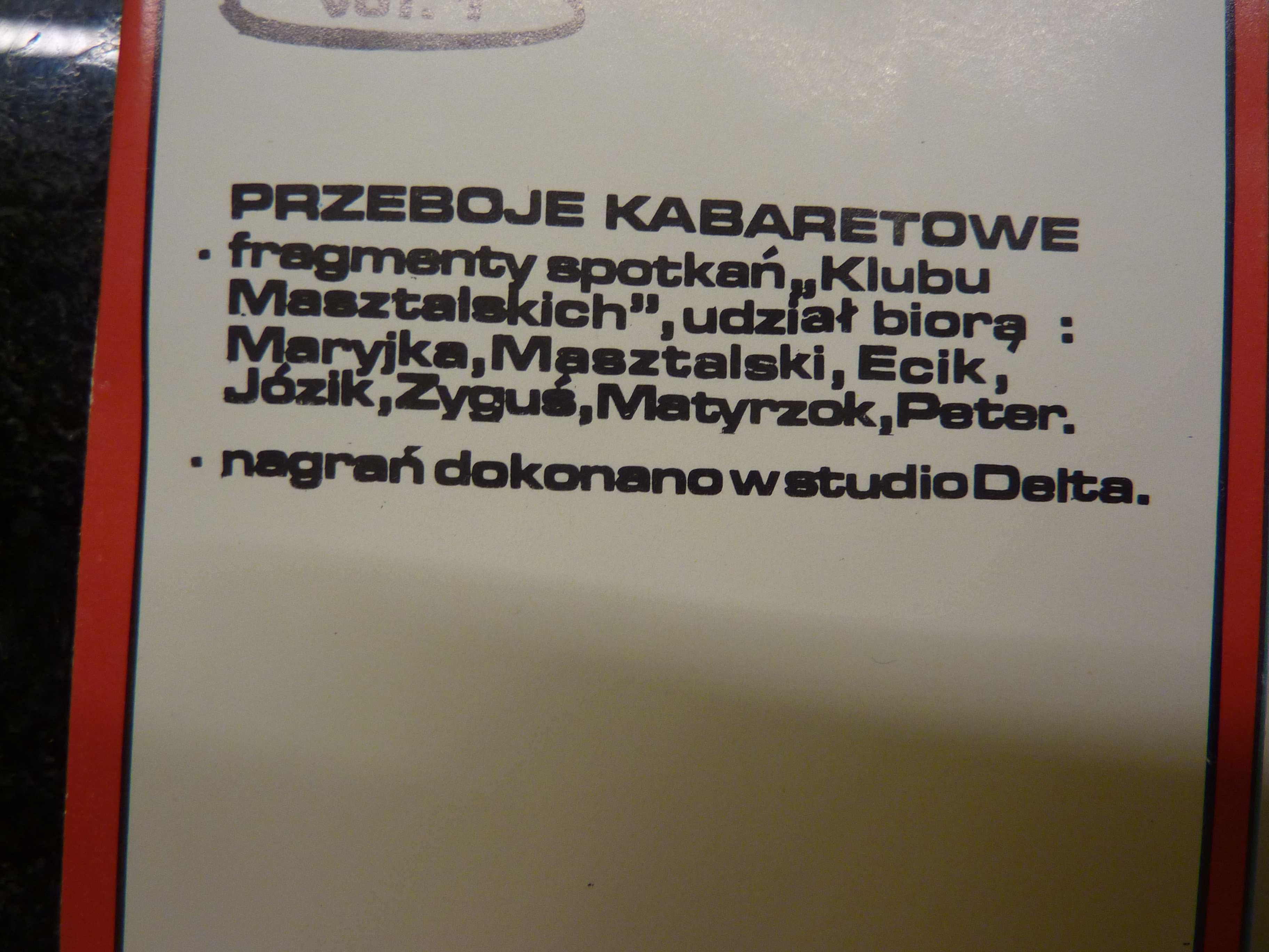 Przeboje kabaretowe Masztalscy-kabaret na kasecie