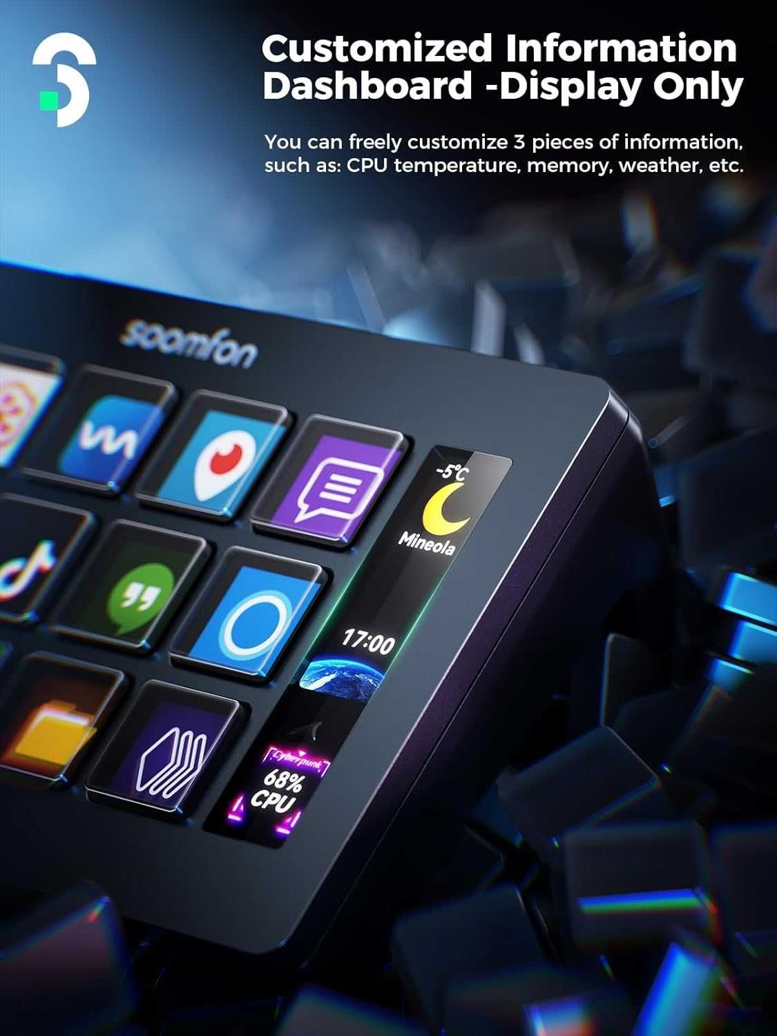 Stream Controller 15 klawiszy Soomfon Control Deck V.2024
