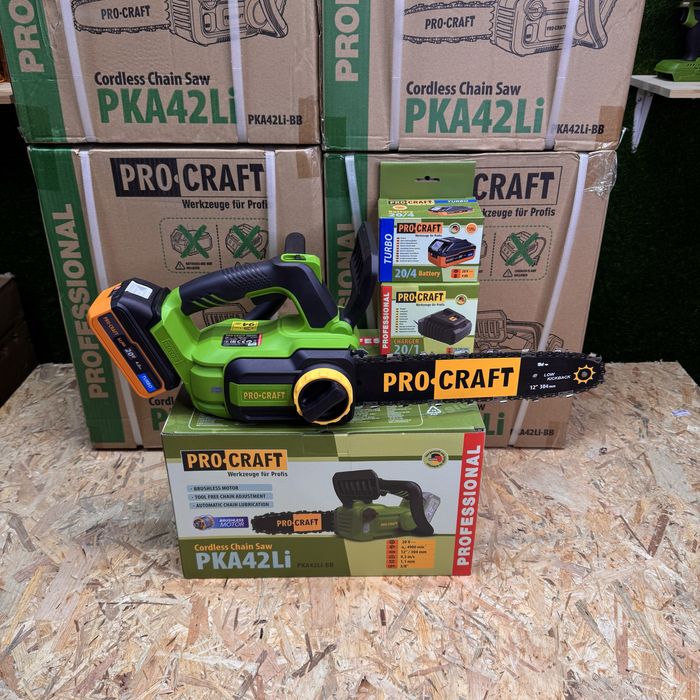 Акумуляторна ланцюгова пила Procraft PKA42Li (20В, 4А·г, 1 АКБ ЗП