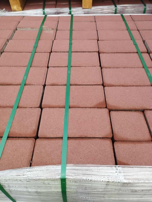 Kostka brukowa prostokąt czerwony 6 cm