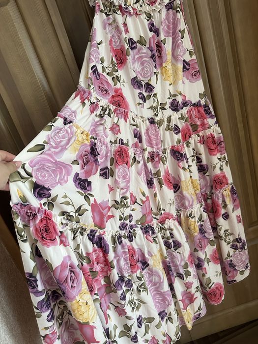 Сарафан сукня літня плаття для літа в квітах великого розміру