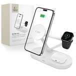 Tech-Protect Qi15W-A41/3In1 Magnetic Magsafe Wireless Charger White
