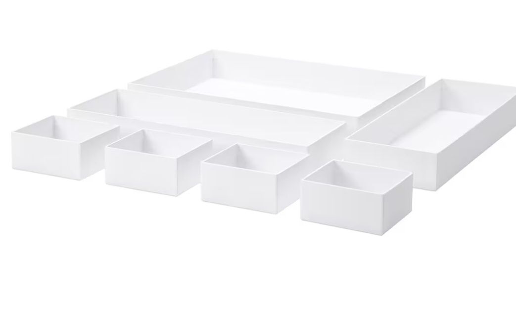 Organizer pudełka do szuflady Ikea
Pudełko, 7 szt., biały