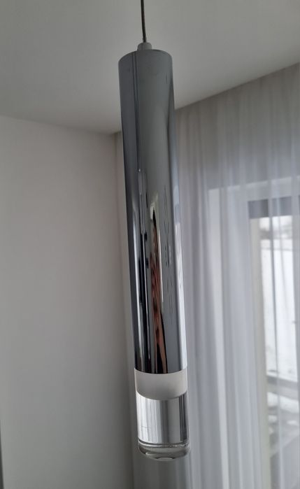 Lampa sufitowa wisząca chrom srebrne sople glamour