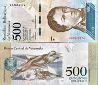 Wenezuela 500 Bolivares 2016 UNC Prefix-A