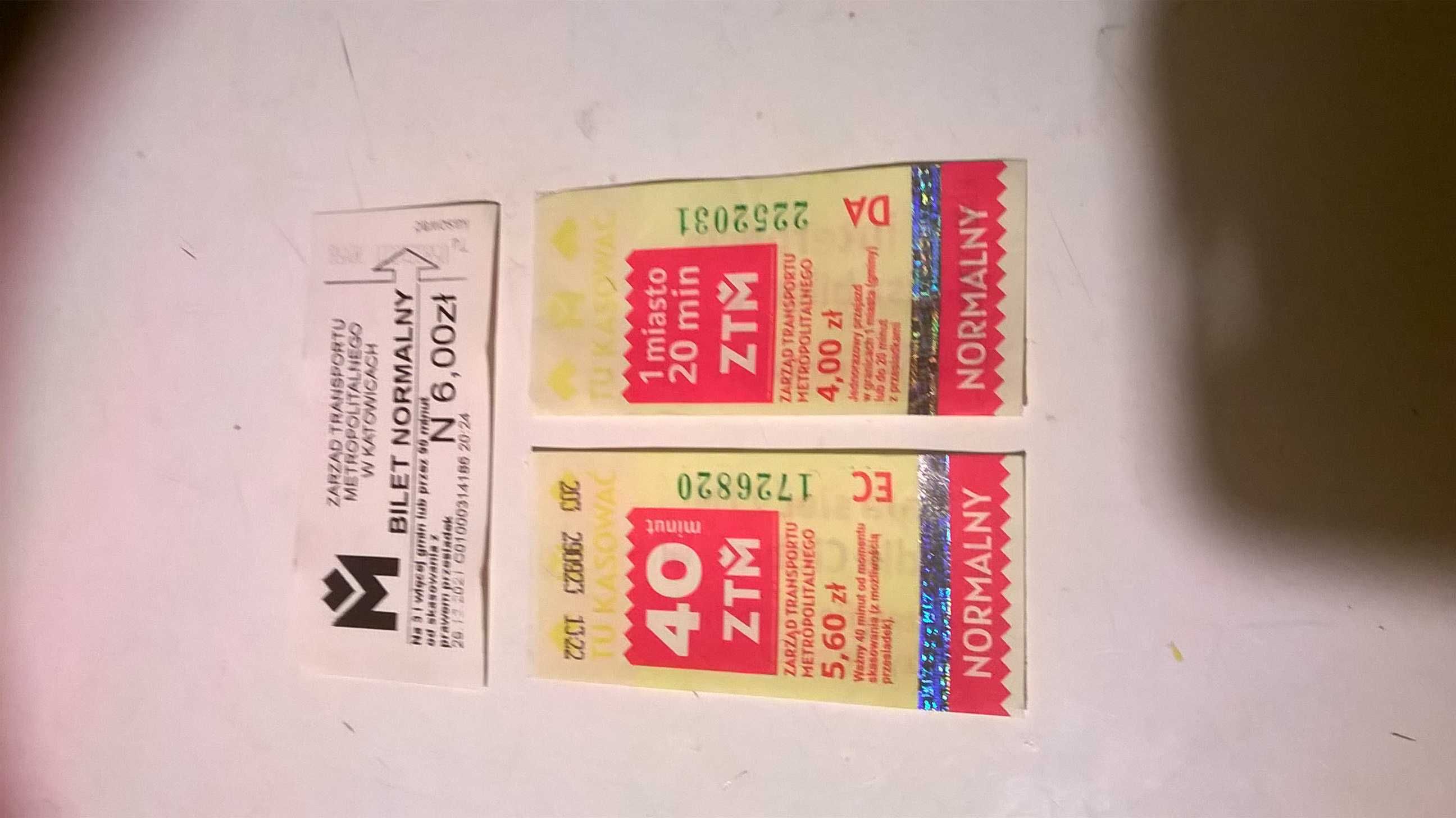 Bilety z komunikacji autobusowej ZTM w Katowicach
