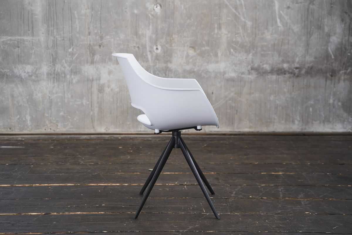 promocja KAWOLA Krzesło do jadalni ZAJA plastikowe obrotowe białe