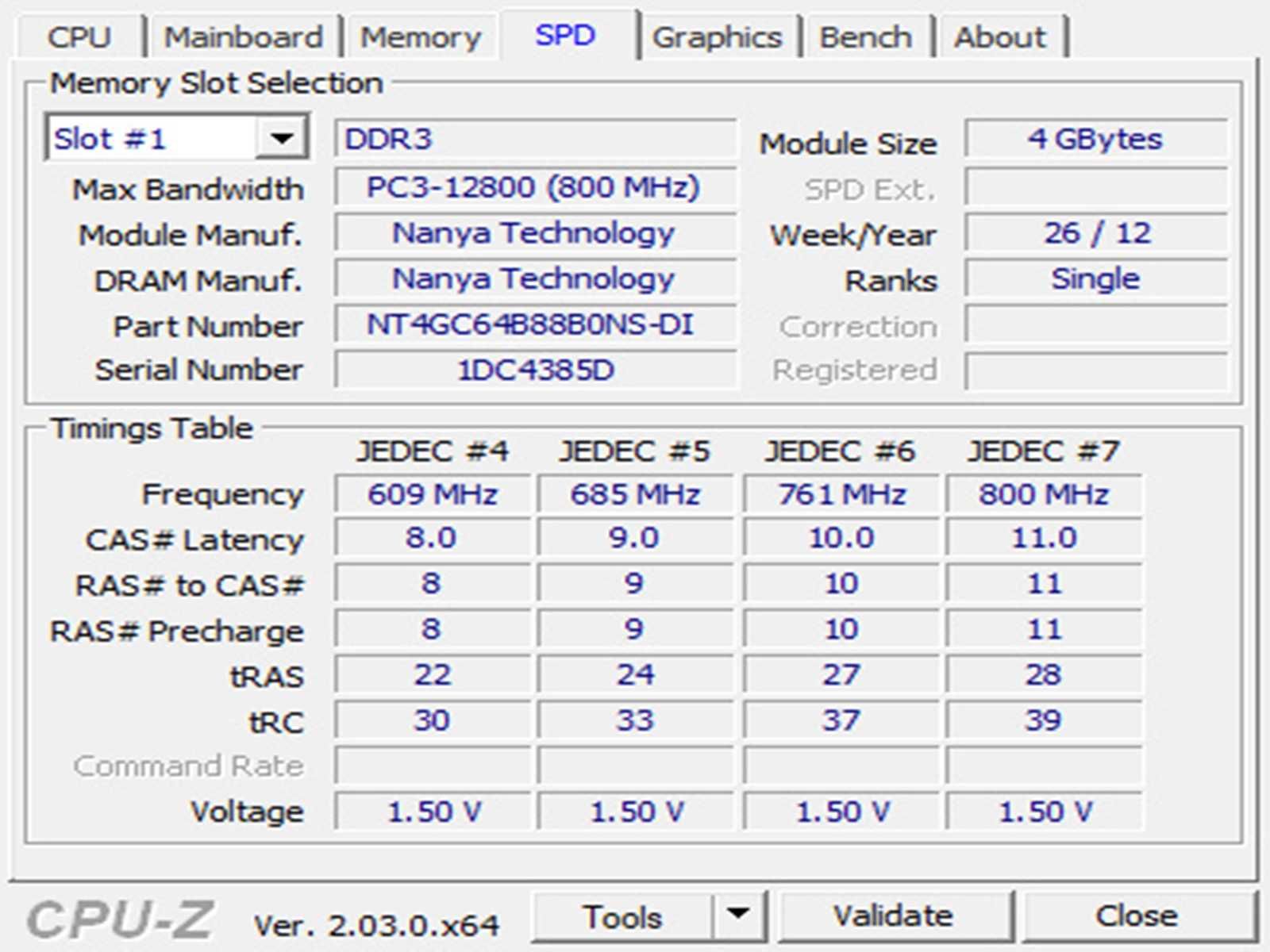 DDR3 4GB NaNya 12800