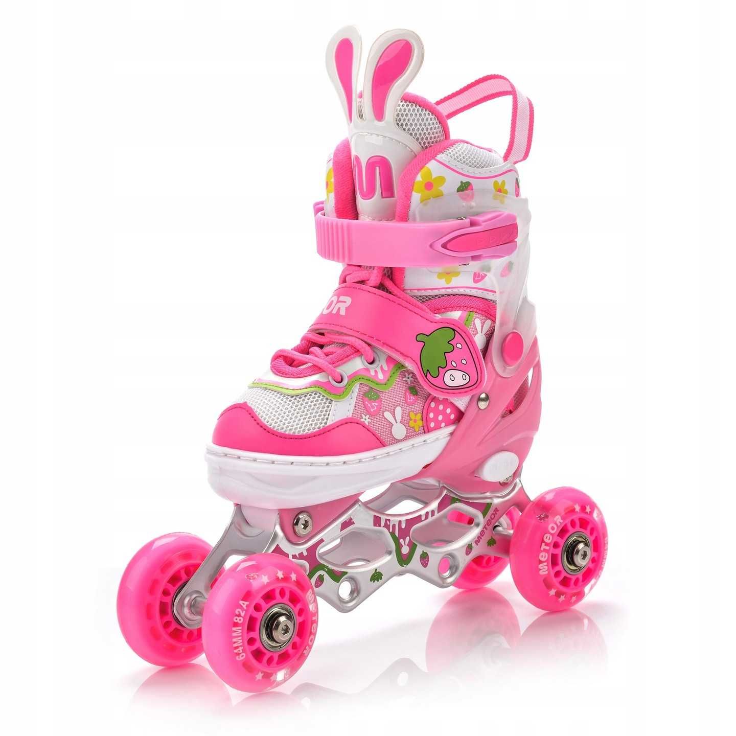 Rolki 4w1 METEOR BUNNY M (rozmiar 34-37)
