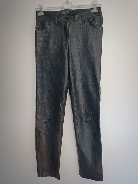 Spodnie skórzane damskie miękka skóra Jigsaw r.XS