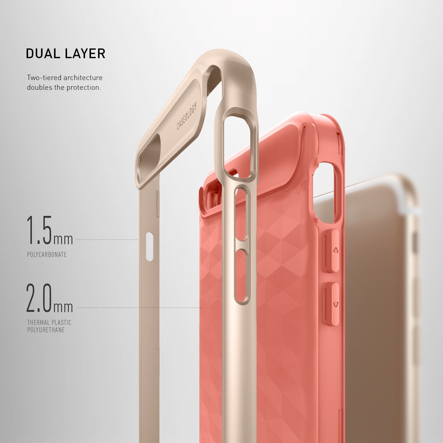 Etui Caseology iPhone 7 Plus / 8 Plus Parallax Coral Pink