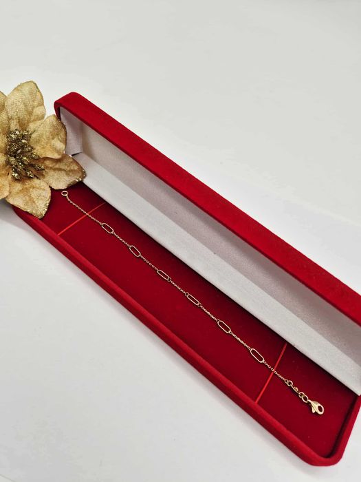 Elegancka Złota Bransoletka Ogniwka Próba 585 Waga 1,60g