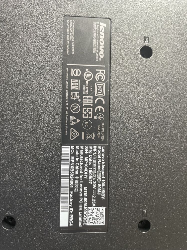 lenovo ideapad 100 -15lBY