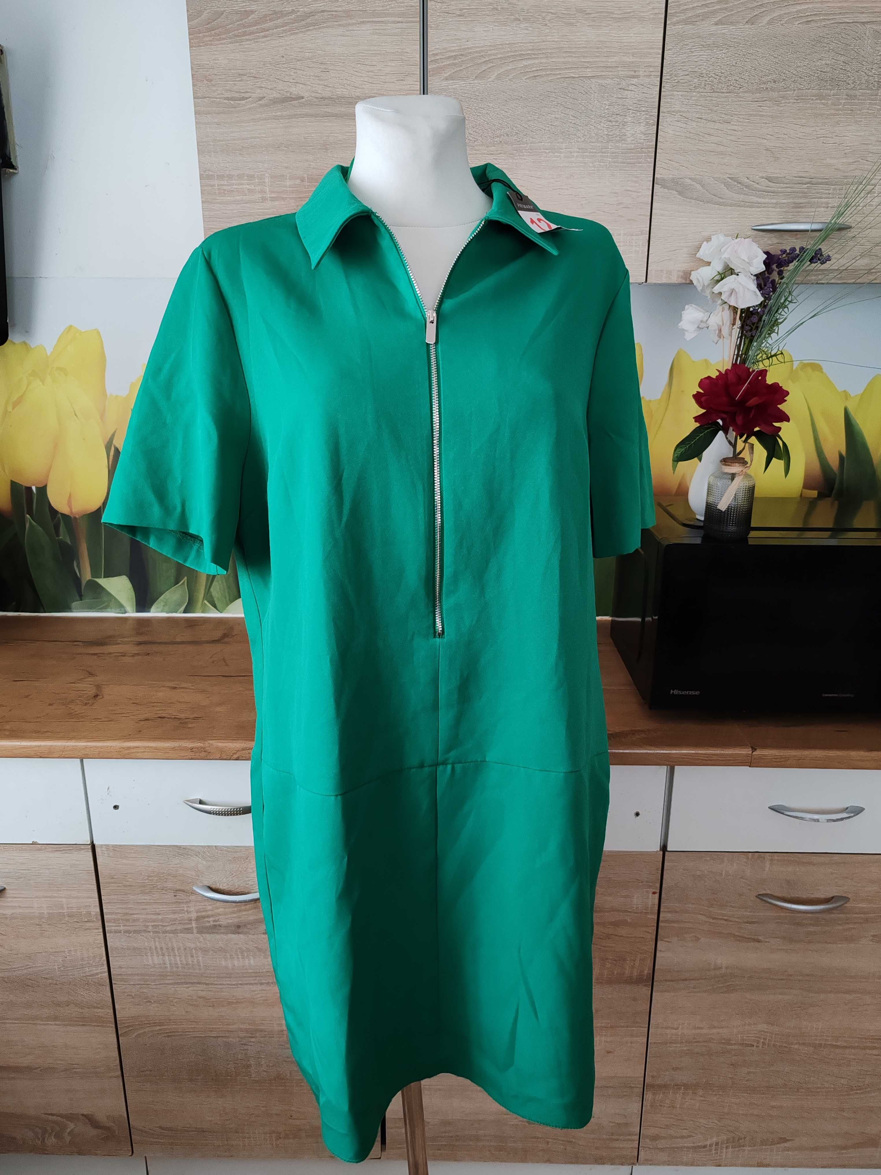 Nowa zielona sukienka Primark rozmiar 44 poliester/elastan