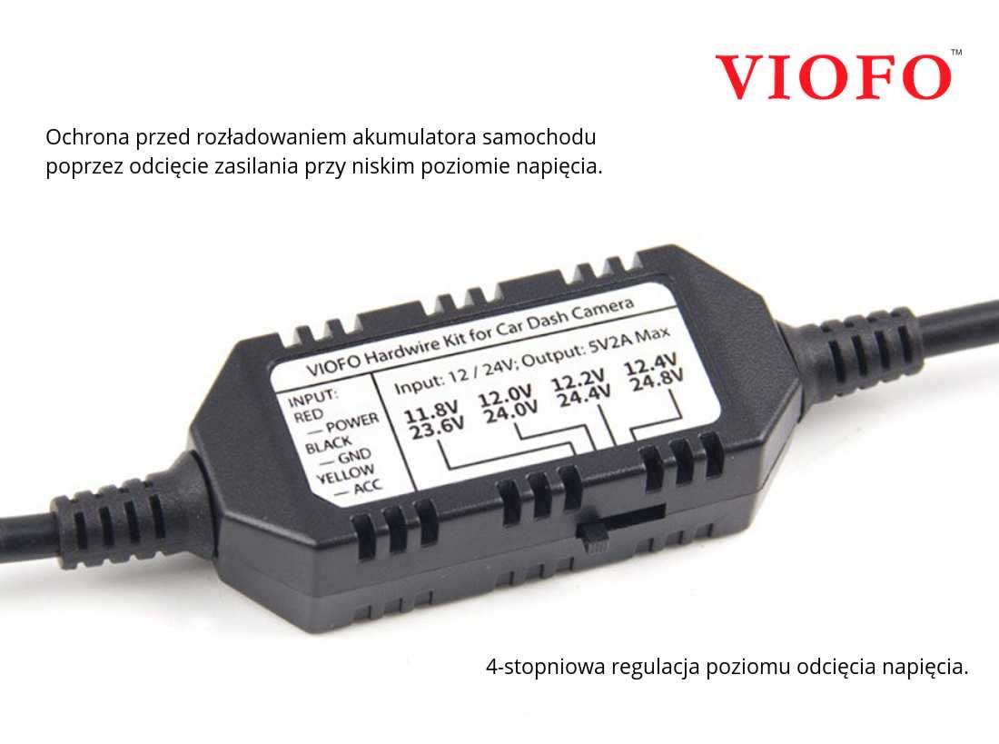 Kamera  VIOFO A129 DUO IR  Przód+ Tył+ Podczerwień. Nowa.