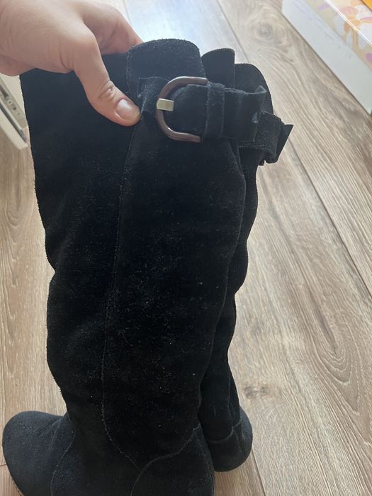 Зимові сапоги сапожки 37 р замша