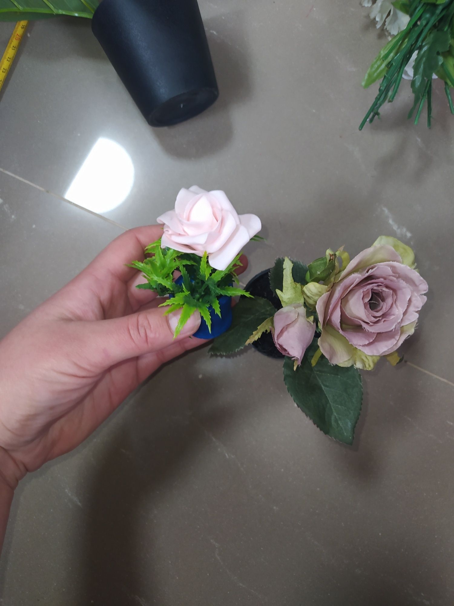 Декор штучні квіти вазон