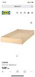 Cama Sommier 90x200 Lyngor Ikea excelente estado com estrado e pés