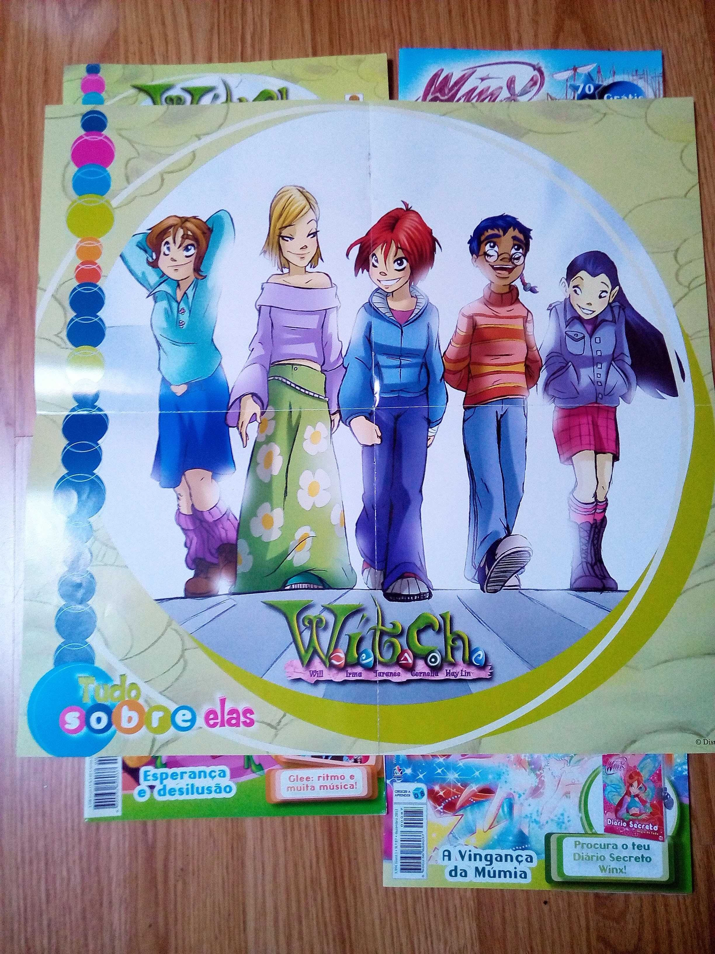 Revistas Winx Club e Witch com poster