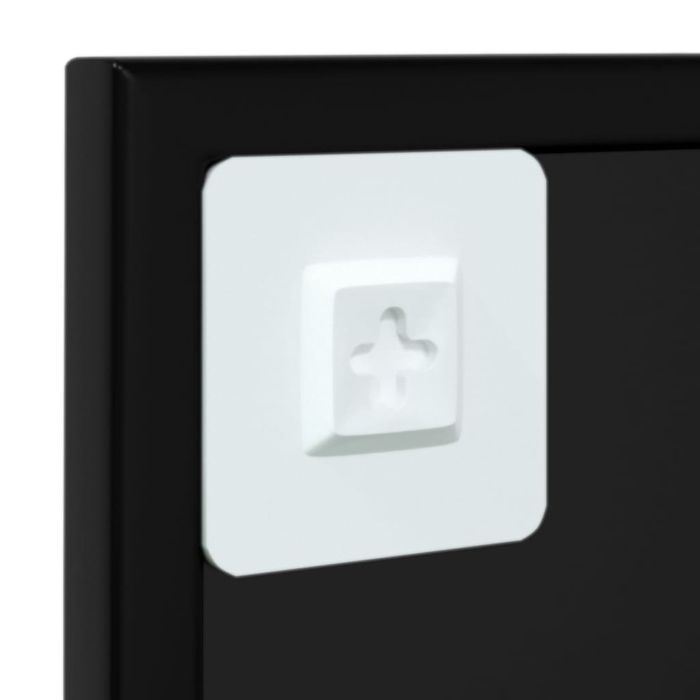 Vidaxl Lustro Ścienne, Czarne, 60X60 Cm, Metal