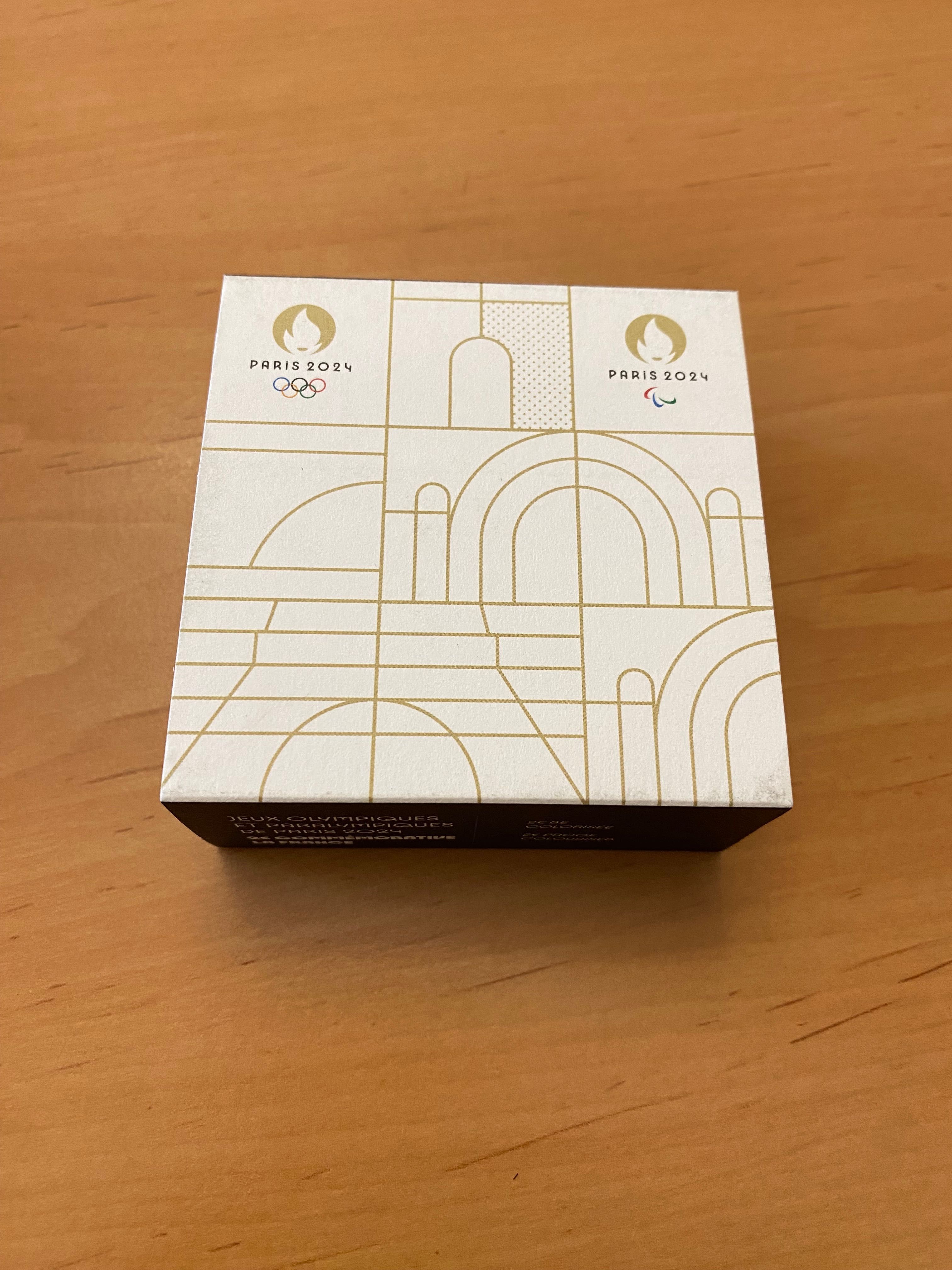Moeda 2€ colorida França Paris 2024 - Proof