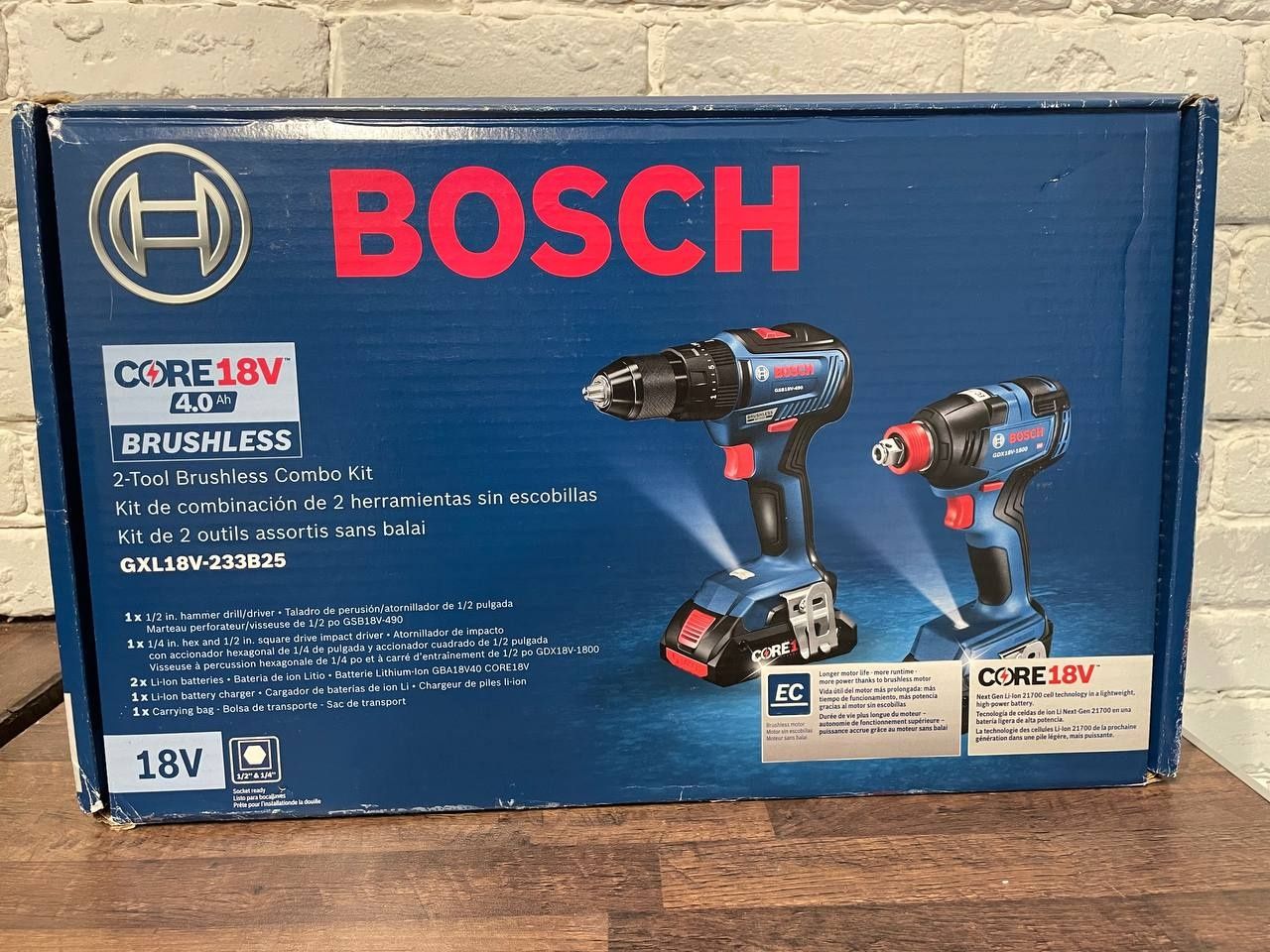 Ударний дриль шуроповерт Bosch gsb18v-755C акумуляторний безщітковий