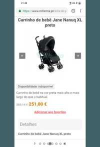 Carrinho de bebé Jane Nanuq XL black