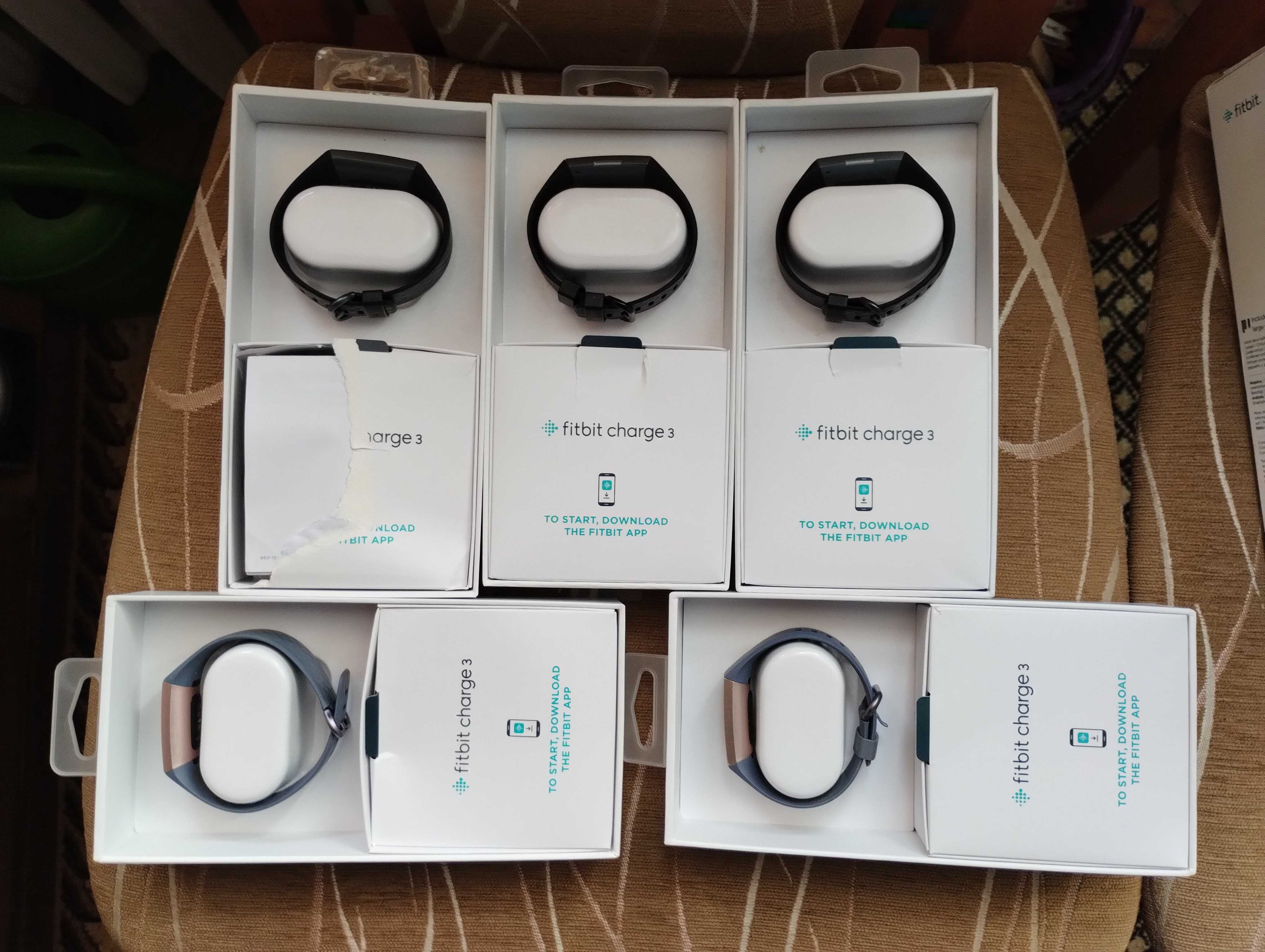 5x sztuk Fitbit Charge 3 Zestaw Smartwatch opaska fitness bransoletka