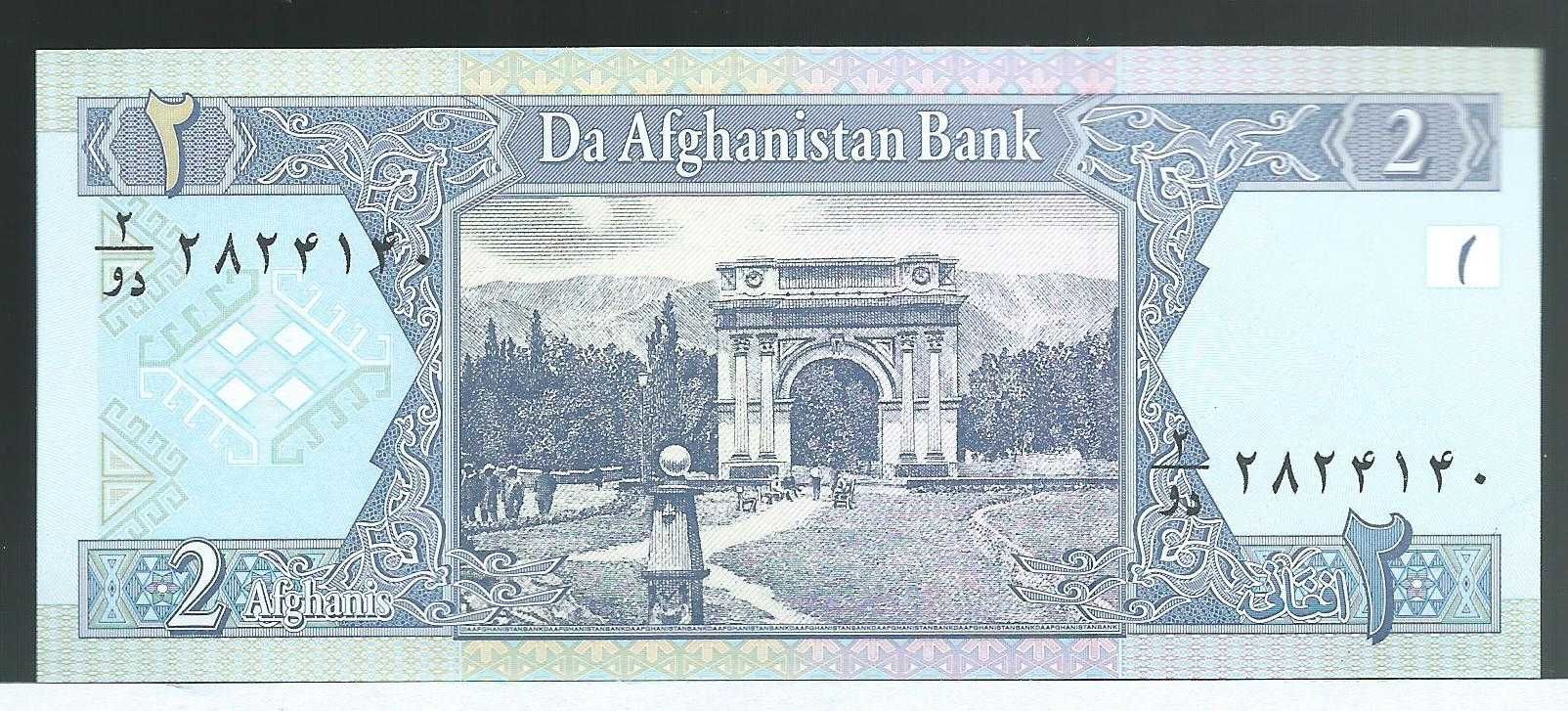 Banknot Afganistan 2 afghani 2002 - stan UNC