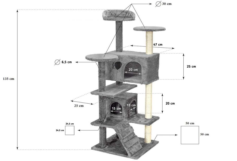 •NOWY• Stabilny Drapak Dla Kota 135cm XXL Dla Małych i Dużych Kotów