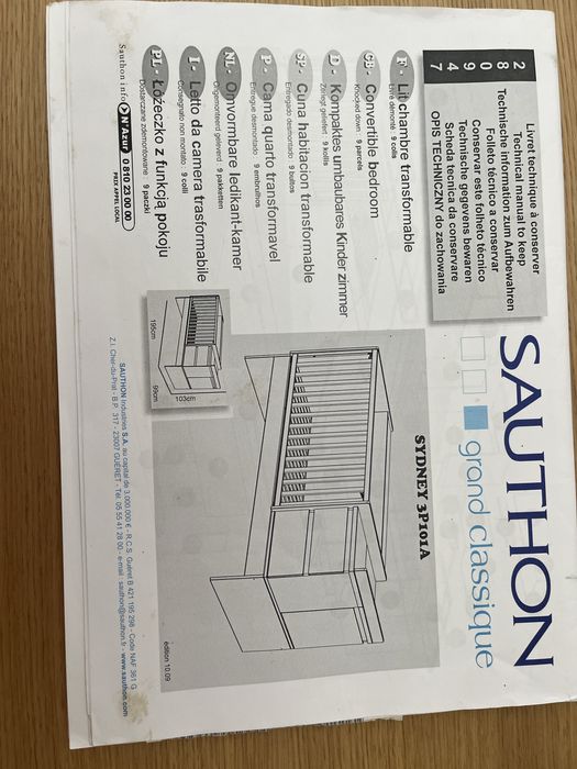 Quarto evolutivo Sauthon de bebé até adolescente