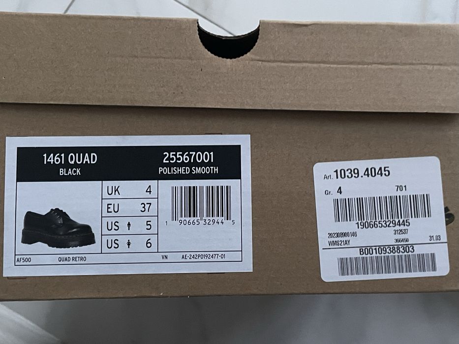 Dr. Martens Туфлі 1461 Quad 25567001 Чорний