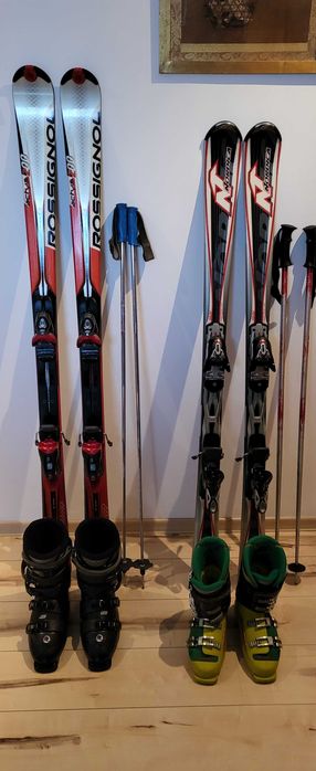 Dwa komplety Nart Rossignol,  NORDICA
