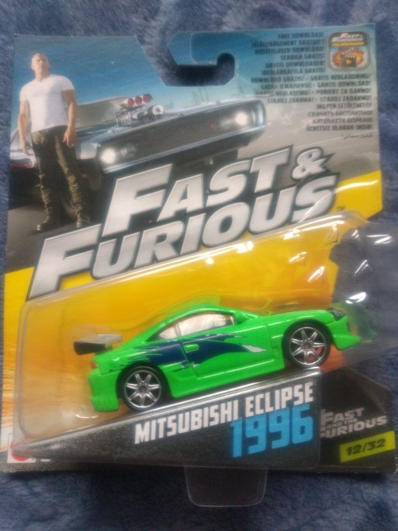 MITSUBISHI ECLIPSE 1996  FAST & FURIOUS Hot Wheels skala 1:55.