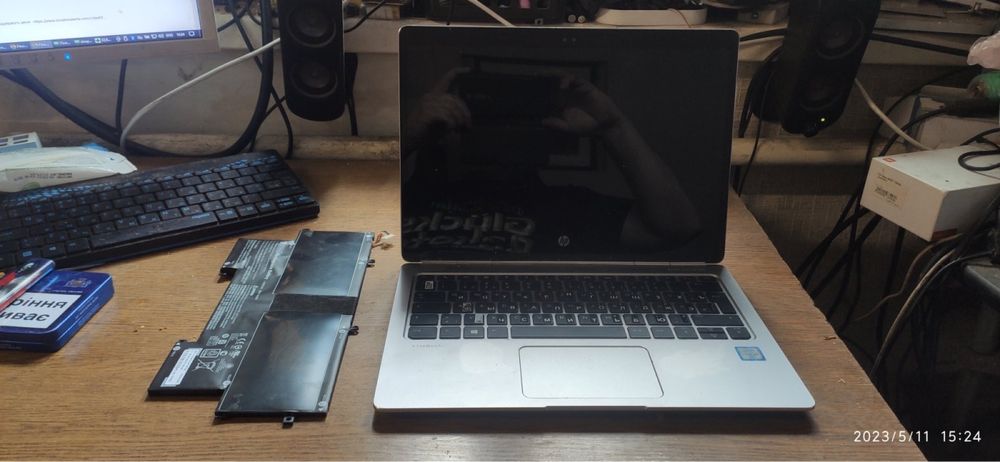 HP EliteBook на запчасти. Новый аккумулятор