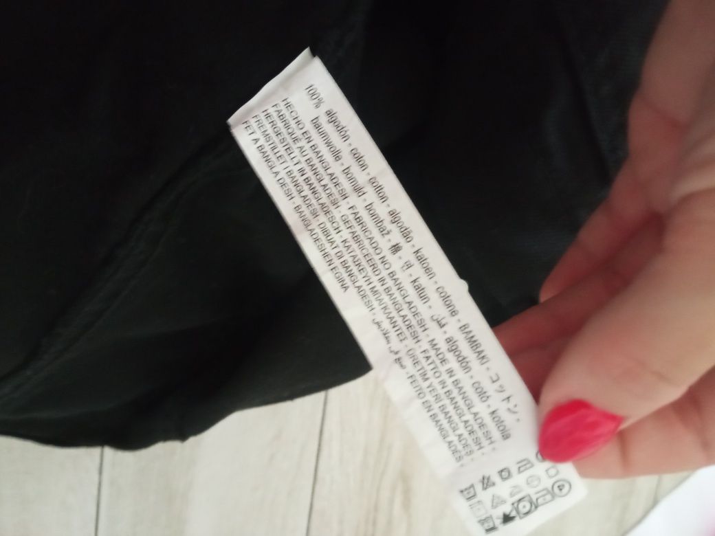 Spódnica czarna mini paperbag Bershka S