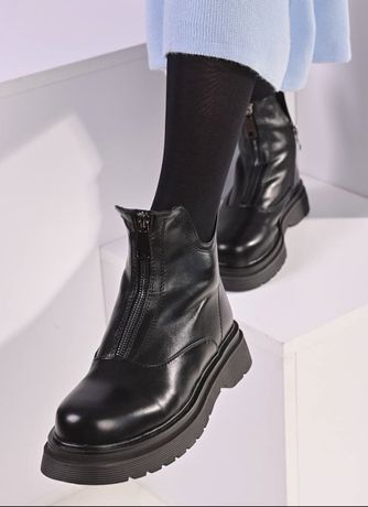 Розпродаж ! Черевики чоботи жіночі зимові чорні , ботинки сапоги