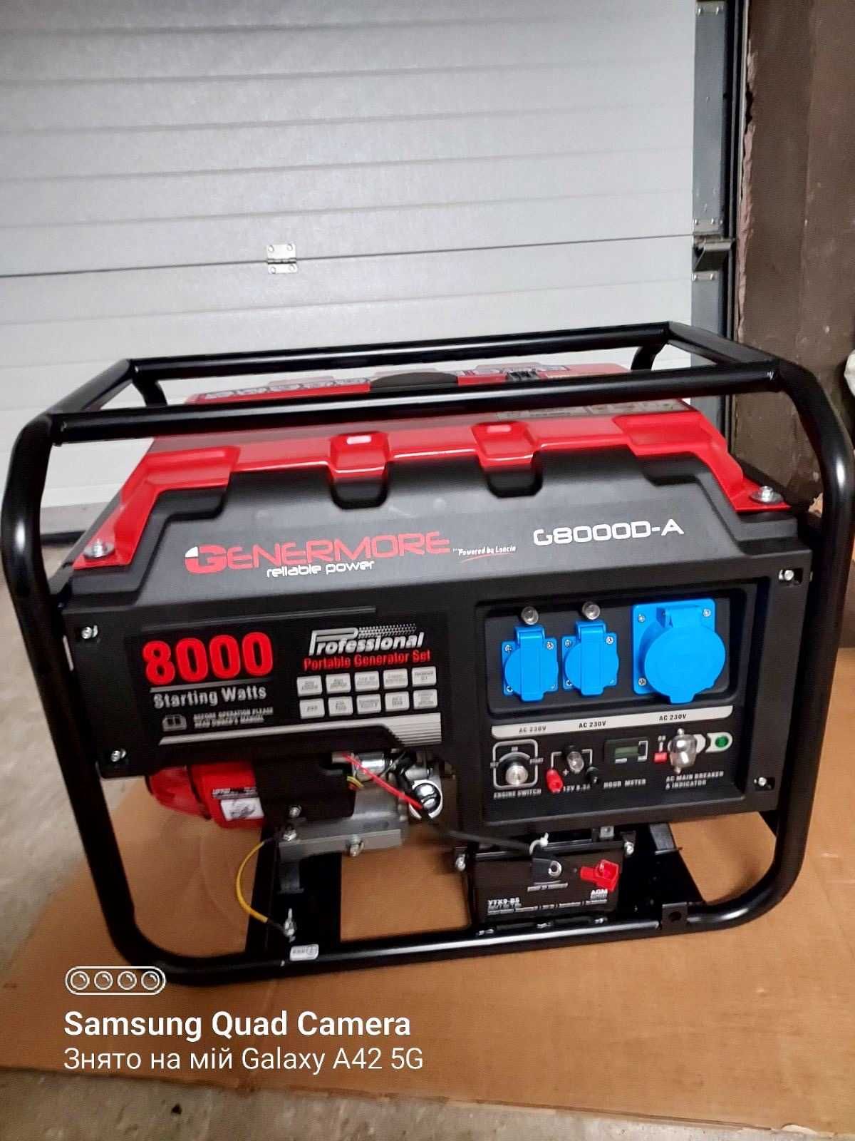 Бензиновий генератор Genermore G8000D-A